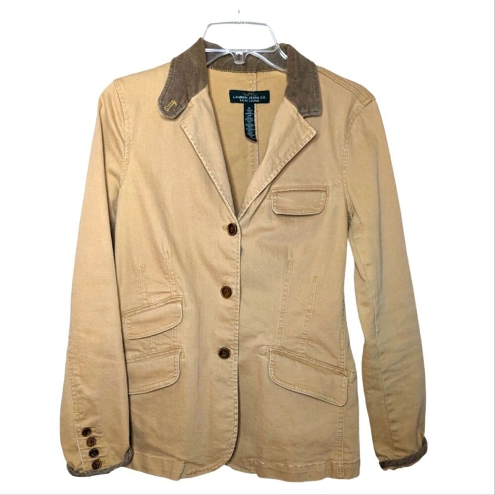 Lauren Ralph Lauren tan denim blazer